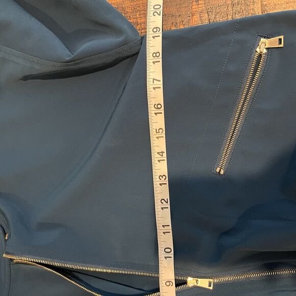 St John teal bomber jacket yellow label Small 217 - Picture 5 of 6